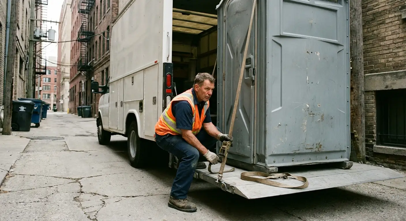 Portable sanitation services in Downtown Arlington