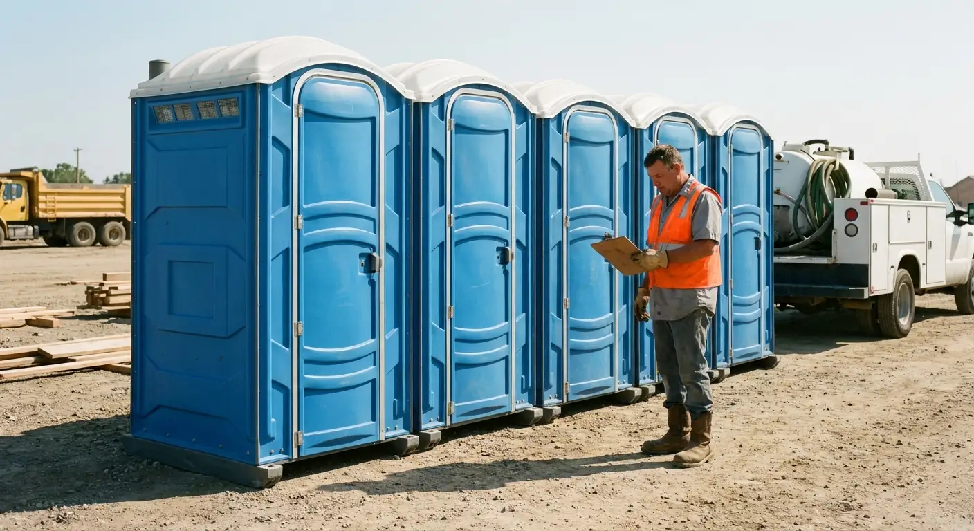 Portable toilet site planning and placement logistics in Arlington, VA