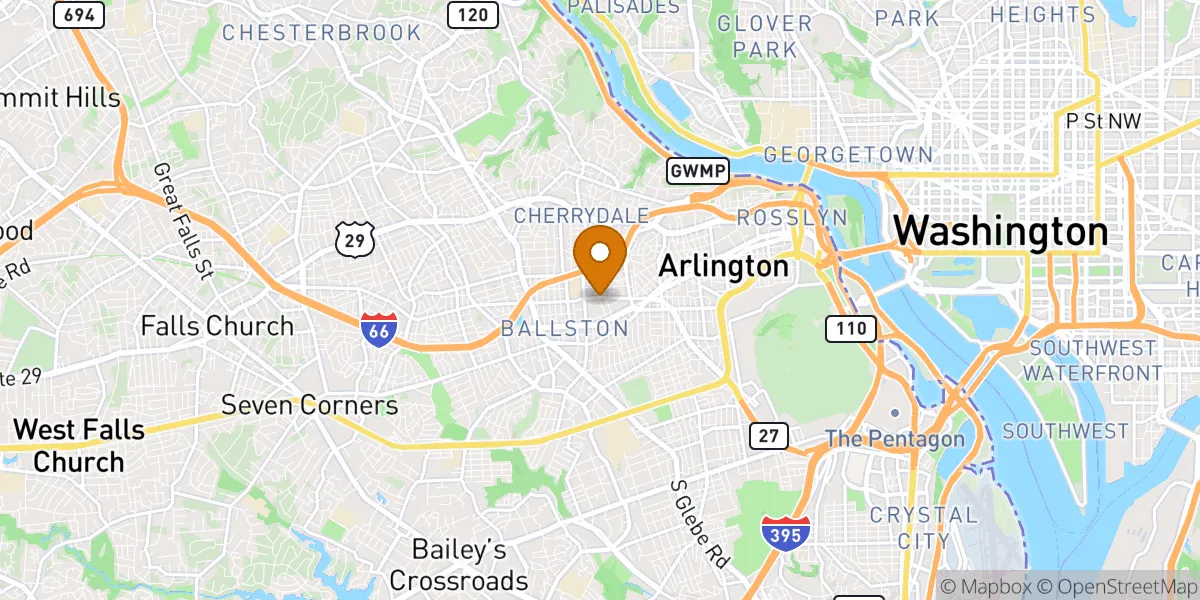 Virginia Square neighborhood map in Arlington, VA